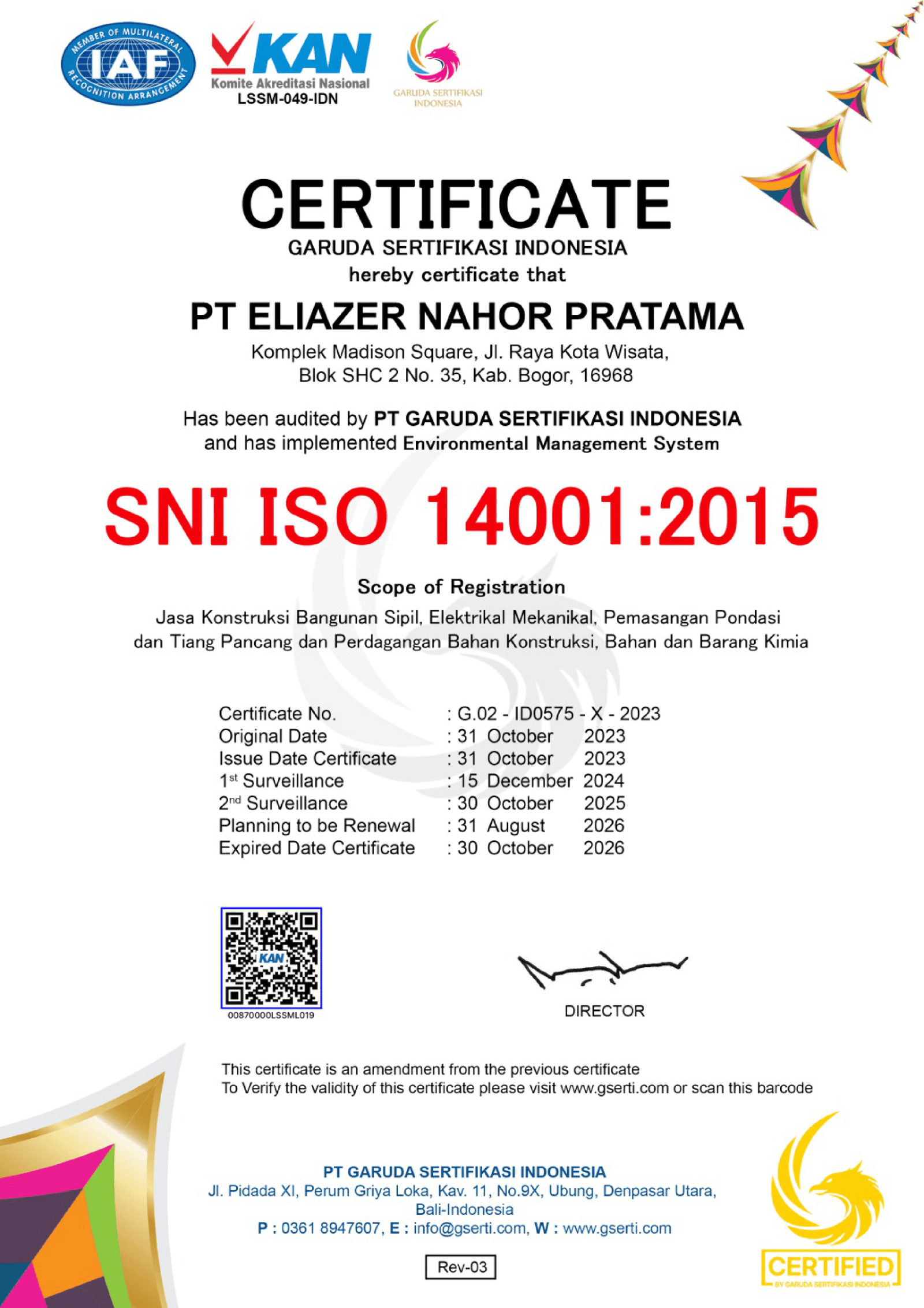 SNI ISO 14001:2015 Environmental Management System